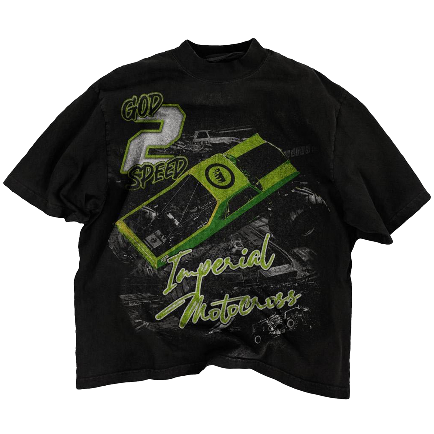 BLACK/GREEN MONSTER TRUCK TEE