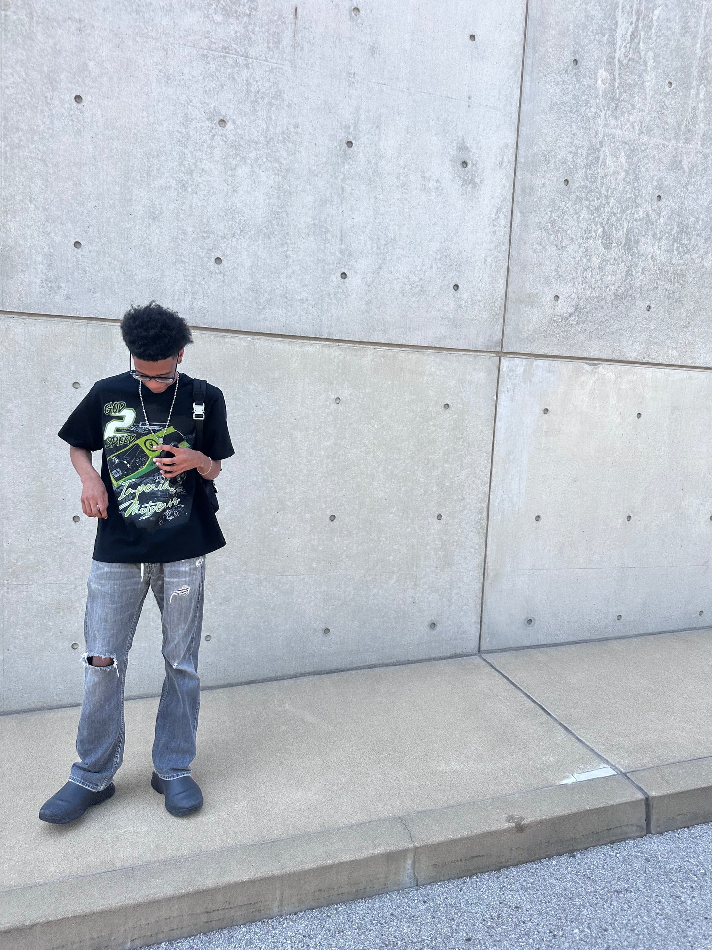 BLACK/GREEN MONSTER TRUCK TEE