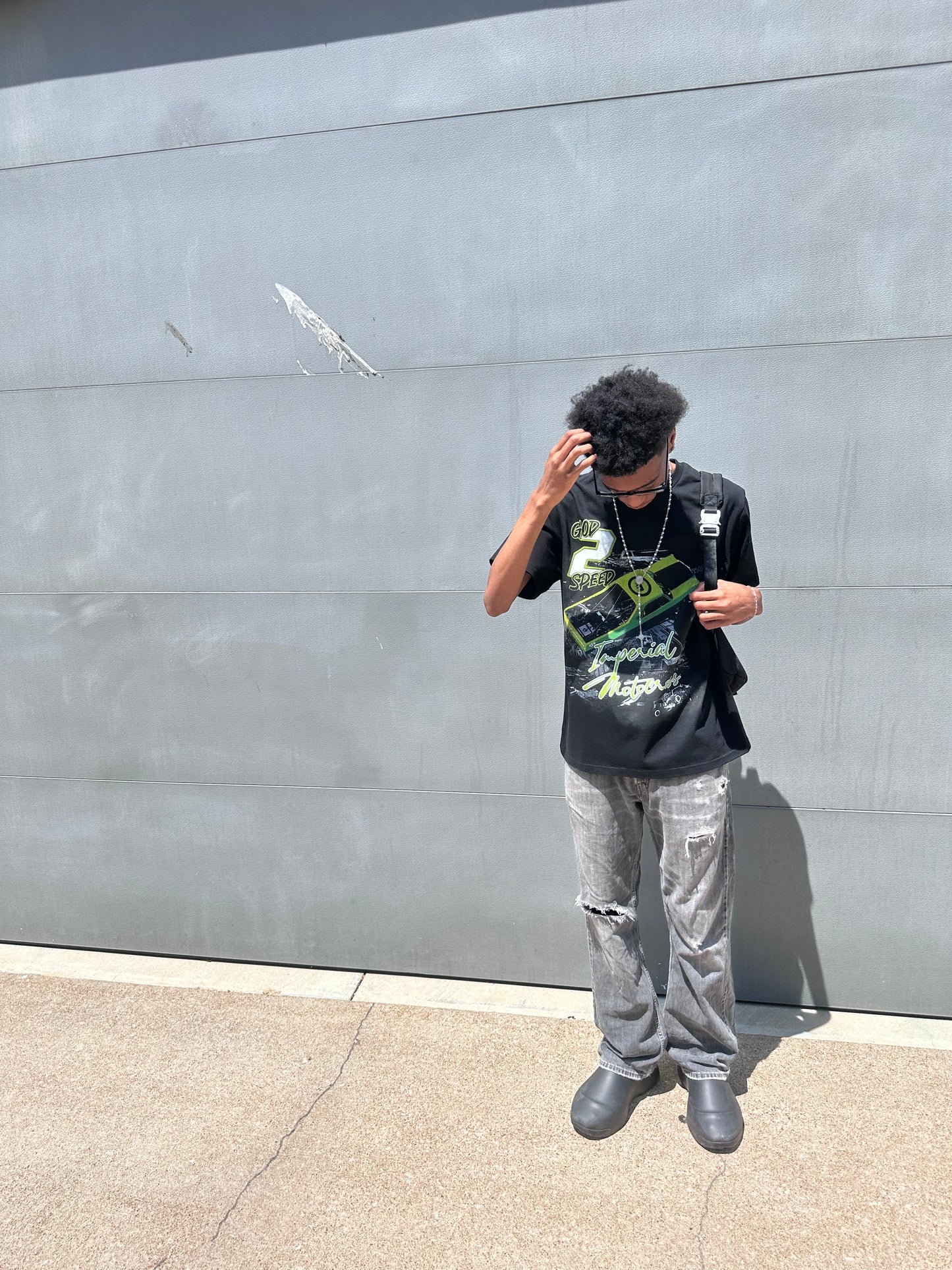 BLACK/GREEN MONSTER TRUCK TEE